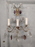#7760-UCGG - Pair of Crystal Sconces