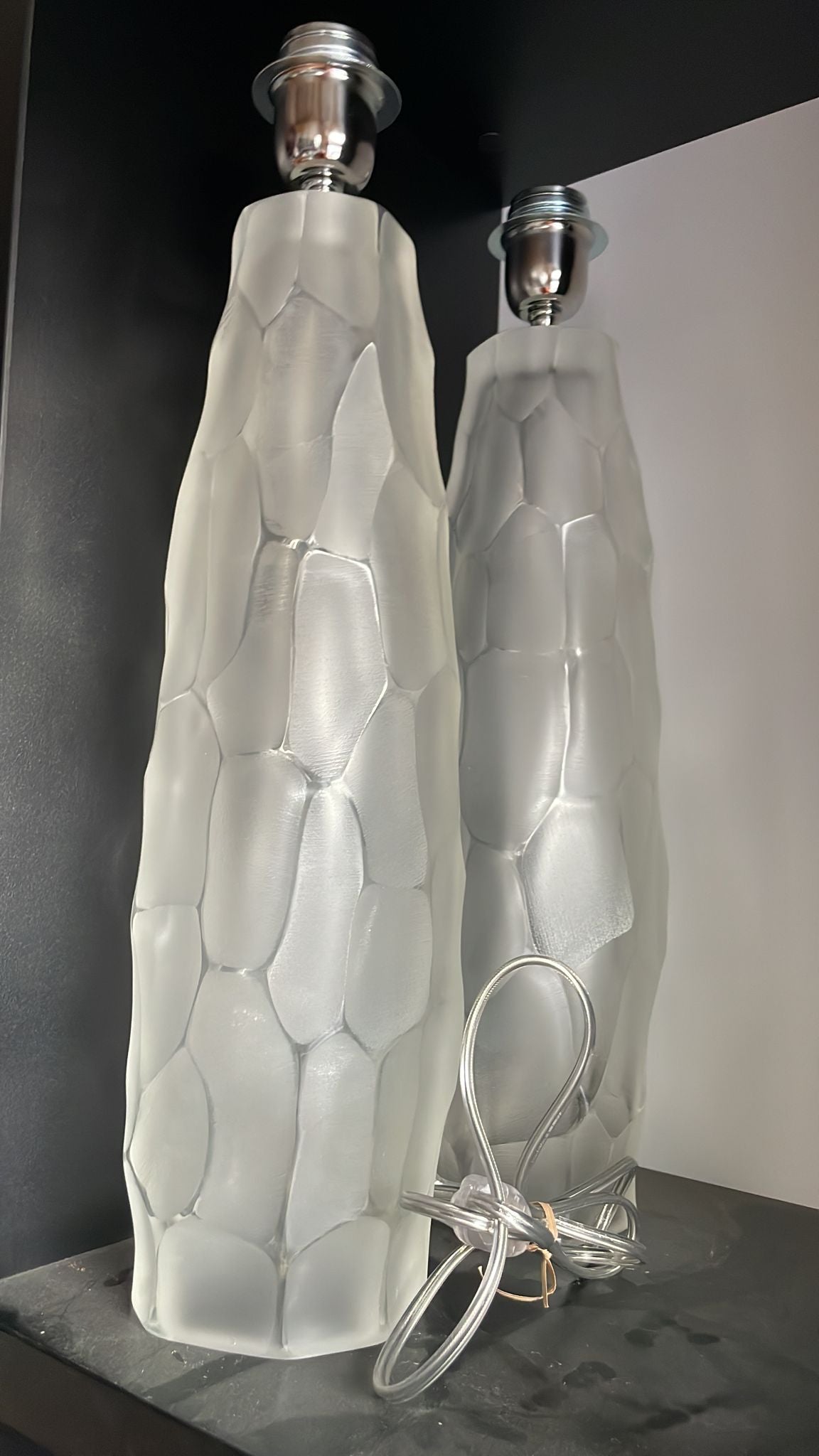 #7808-RUGG - Pair of Murano Lamps
