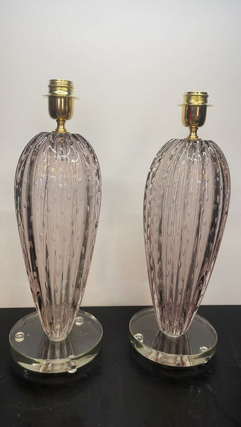 #7825-UIIG - Pair of Murano Lamps