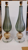#7879-RUGG - Pair of Murano Lamps