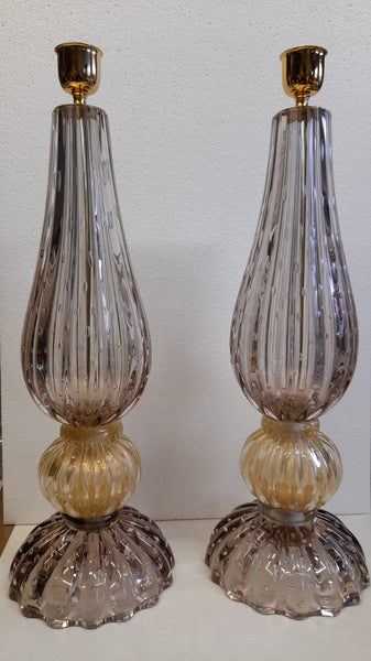 #7878-RUGG - Pair of Murano Lamps