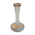 #8707 - vase white and gold Opaline