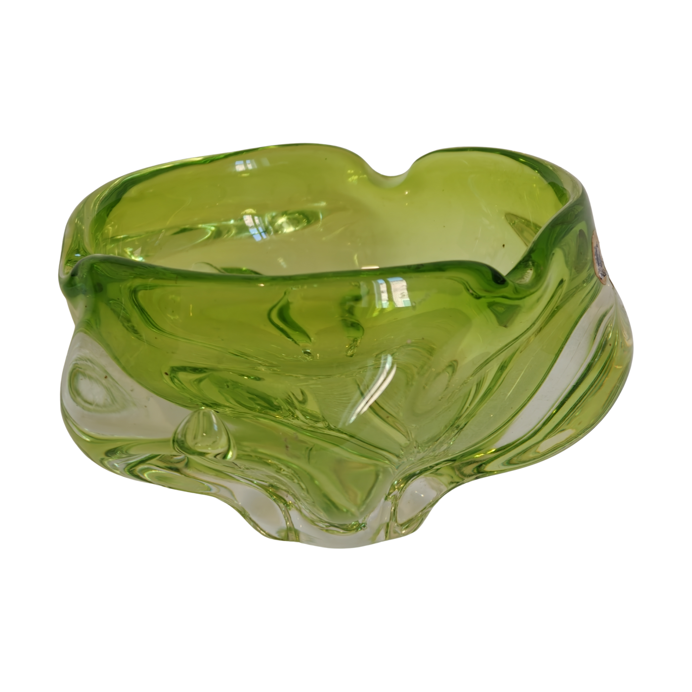 #8672 - green murano bowl