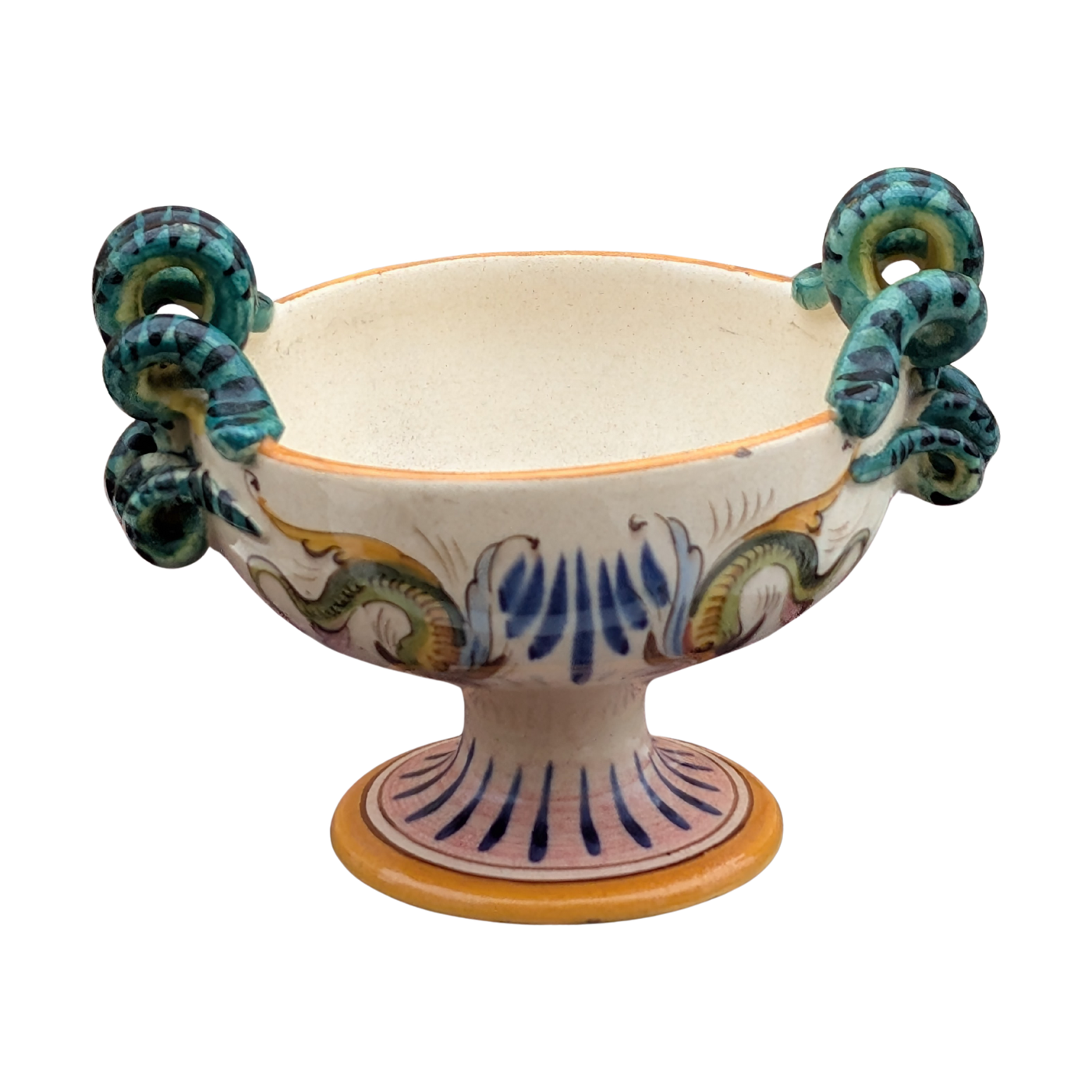 #5772 - pottery coupe with snakes