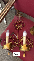 #8409 - iron gold sconces