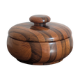 #7309 - Lidded wood bowl