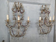 #8095-CGGG - Pair of Crystal Sconces