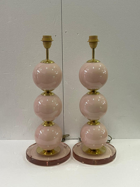 #8179-UCGG - Pair of Murano Lamps
