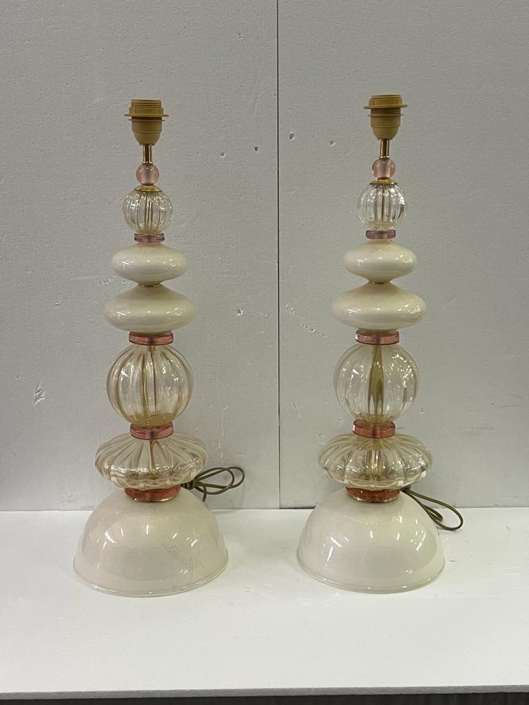 #8180-UGGG - Pair of Murano Lamps