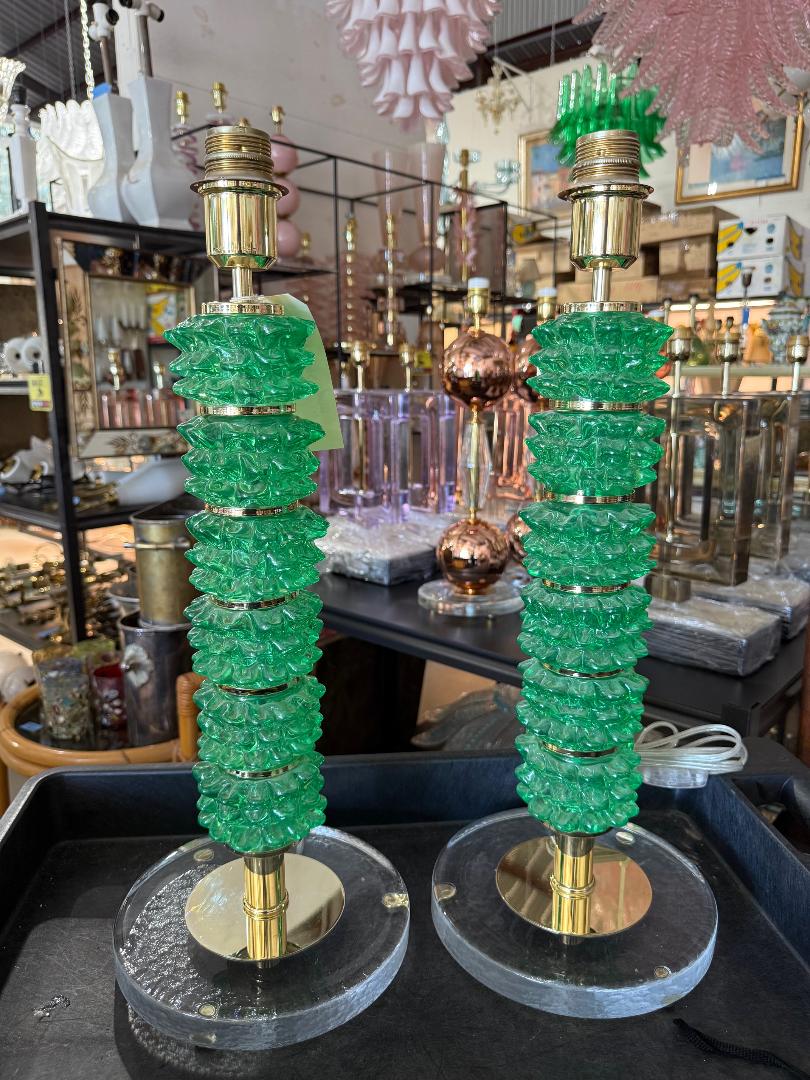 #8825-PHNH - Pair of Murano Lamps