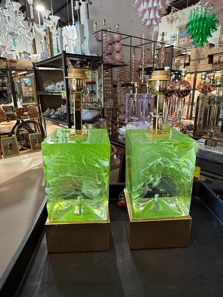 #8826-UINH - Pair of Murano Lamps