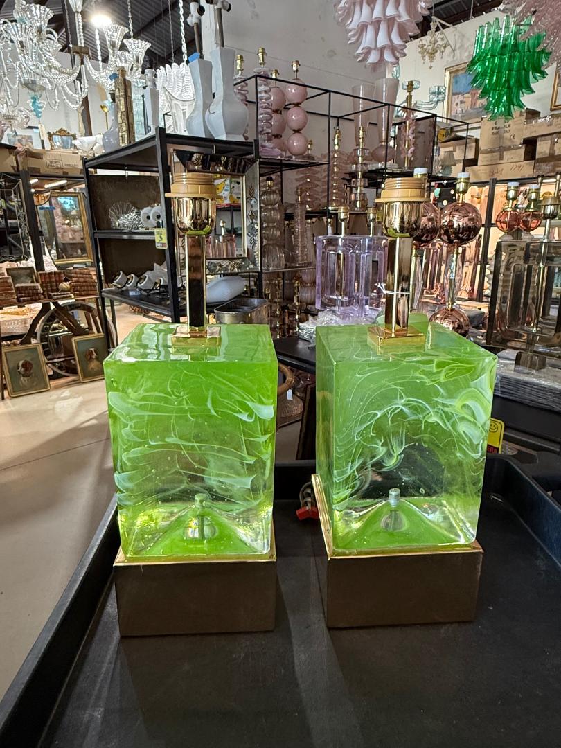 #8826-UINH - Pair of Murano Lamps