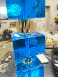 #8349-PNUG - Pair of Cobalt Blue Murano Lamps