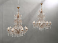 #8357-AIGG - Pair of Crystal Chandeliers