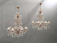 #8357-AIGG - Pair of Crystal Chandeliers