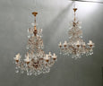 #8357-AIGG - Pair of Crystal Chandeliers