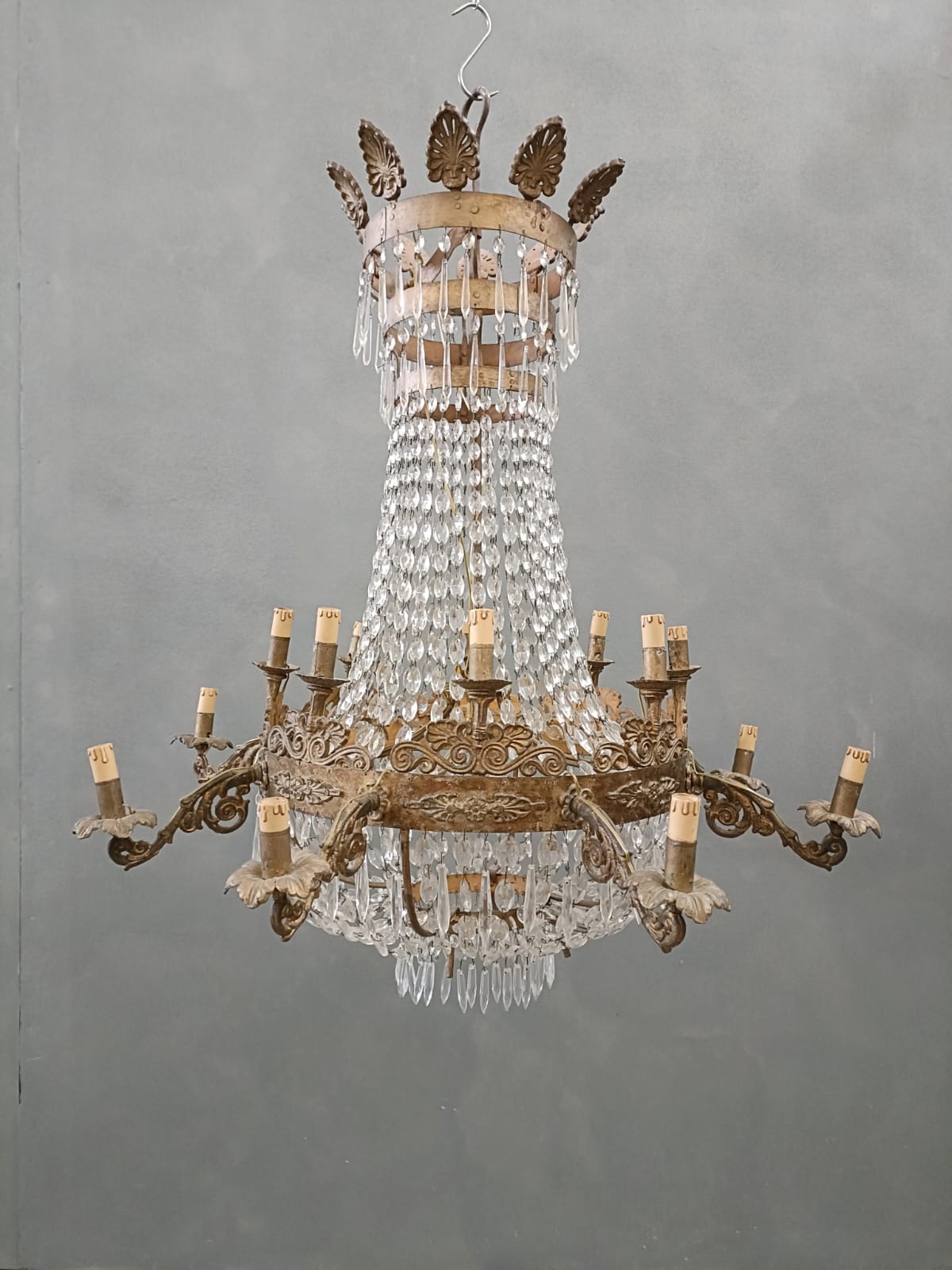 #8526-HAGG - 19th C. Crystal Chandelier