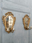 #8527-UCGG - Pair of Mirrored Sconces