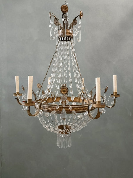 #8530-SUGG - 19th C. Crystal Chandelier