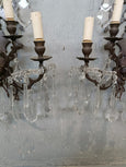 #8570-UCGG - Pair of Crystal Sconces