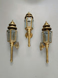 #8583-AGGG - Set of 3 Lantern Sconces
