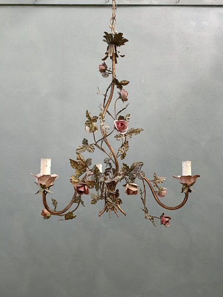 #8619-PHUG - Floral Iron Chandelier