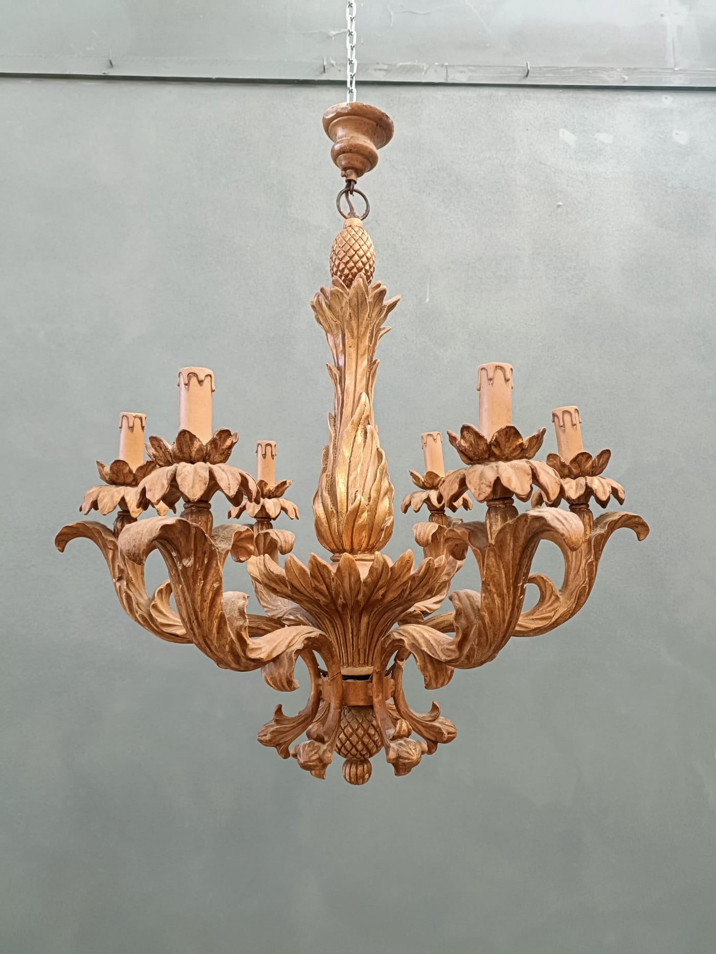 #8627-UCGG - Wood Chandelier