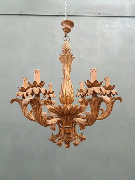 #8627-UCGG - Wood Chandelier