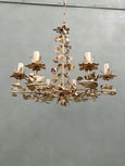 #8643-PIGG - Floral Iron Chandelier
