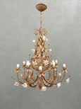 #8644-UAGG - Floral Iron Chandelier