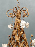 #8644-UAGG - Floral Iron Chandelier