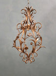 #8647-PAGG - Pair of Floral Iron Chandeliers