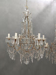 #8663-IIGG - Pair of Crystal Chandeliers