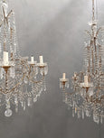 #8663-IIGG - Pair of Crystal Chandeliers