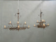 #8673-PAGG - Pair of Iron Chandeliers