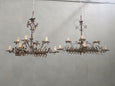 #8673-PAGG - Pair of Iron Chandeliers