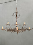 #8673-PAGG - Pair of Iron Chandeliers
