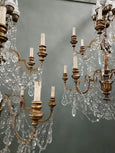 #8676-PUGGG - Pair of Crystal Chandeliers