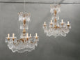 #8677-PPUGG - Pair of Crystal Chandeliers