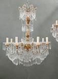 #8677-PPUGG - Pair of Crystal Chandeliers