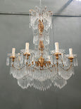 #8677-PPUGG - Pair of Crystal Chandeliers