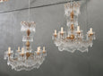 #8677-PPUGG - Pair of Crystal Chandeliers