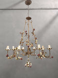 #8693-RAGG - Floral Iron Chandelier