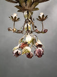 #8693-RAGG - Floral Iron Chandelier
