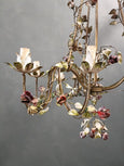 #8693-RAGG - Floral Iron Chandelier
