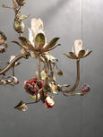 #8693-RAGG - Floral Iron Chandelier