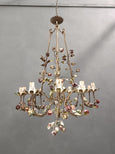 #8693-RAGG - Floral Iron Chandelier