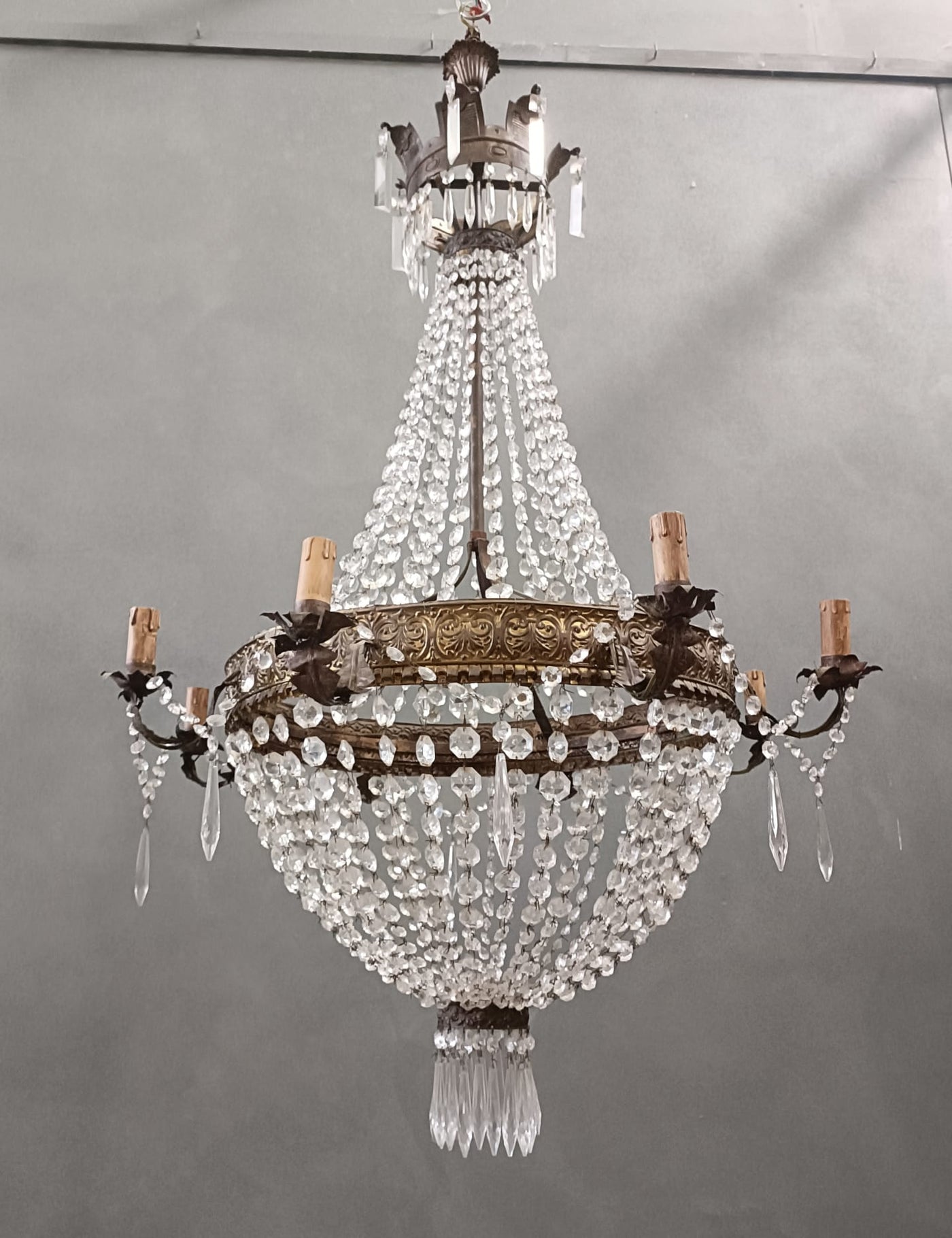 #8694-AGGG - Crystal Chandelier