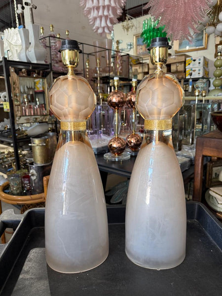 #8801-RHNH - Pair of Murano Lamps