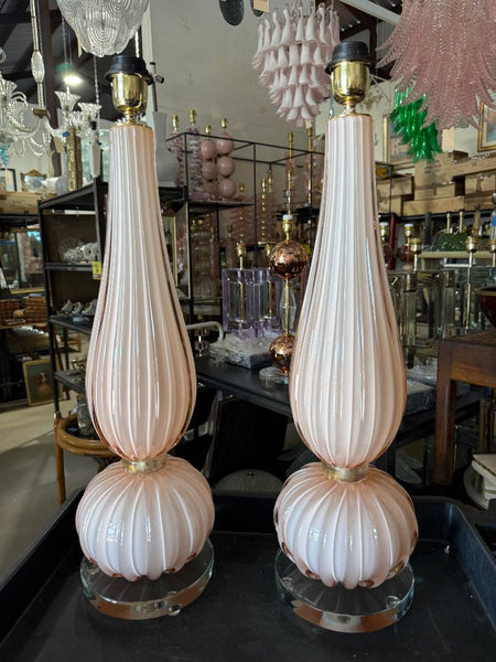 #8803-UNNH - Pair of Murano Lamps
